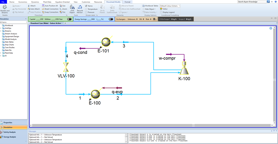 Complete flowsheet